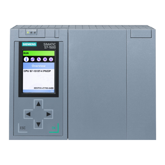 Siemens SIMATIC S7-1500 Leitfaden Zur Inbetriebnahme