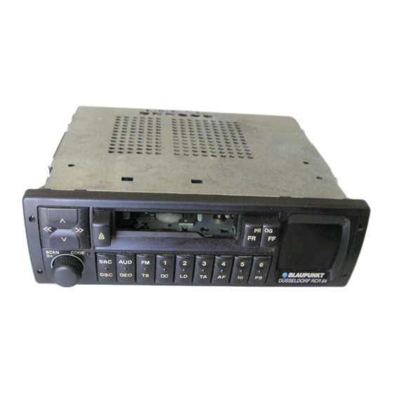 Blaupunkt Düsseldorf RCR 84 Bedienungsanleitung