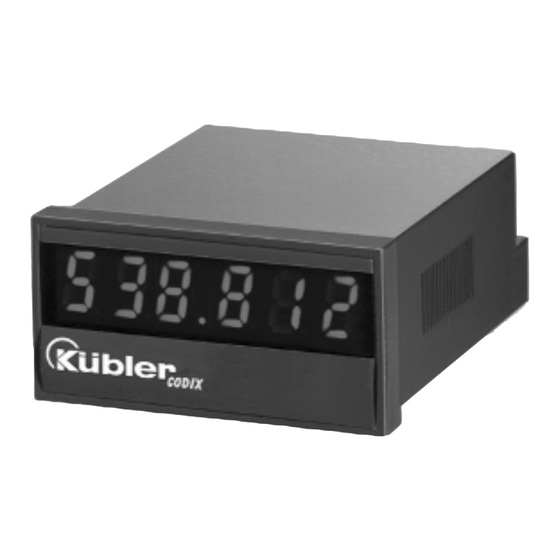 Kübler Codix 538 Bedienungsanleitung