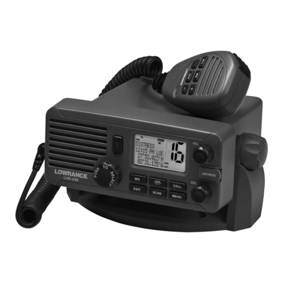 Lowrance LVR-250 Betriebsanleitung