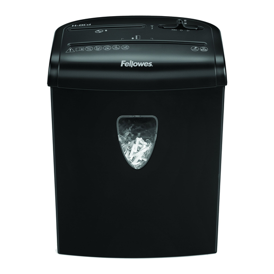 Fellowes POWERSHRED H-8C Anleitung