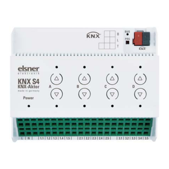 Elsner KNX S4 Technische Daten Und Installationshinweise