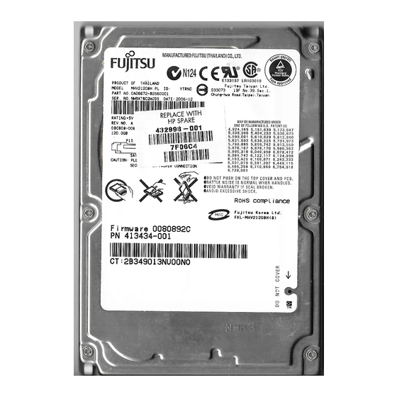 Fujitsu MHV2120BH Bedienungsanleitung