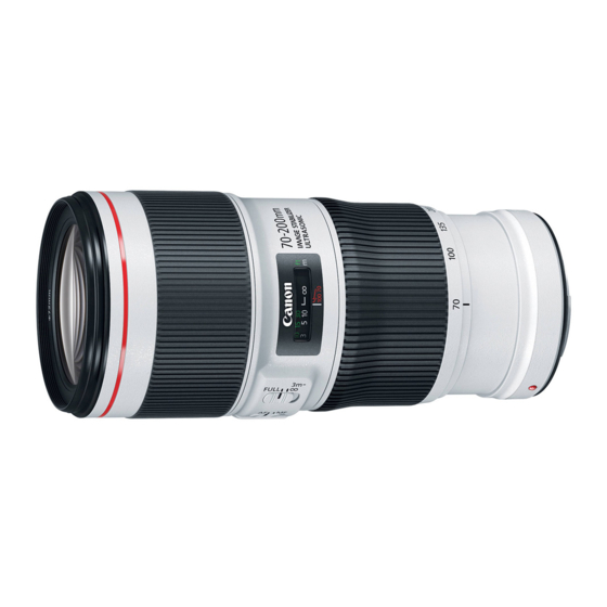 Canon ef70-200mm f/4L USM Bedienungsanleitung
