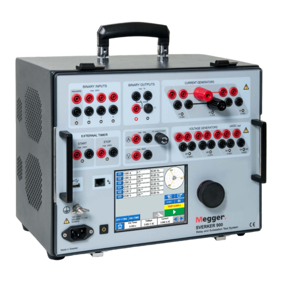 Megger SVERKER 900 Handbuch