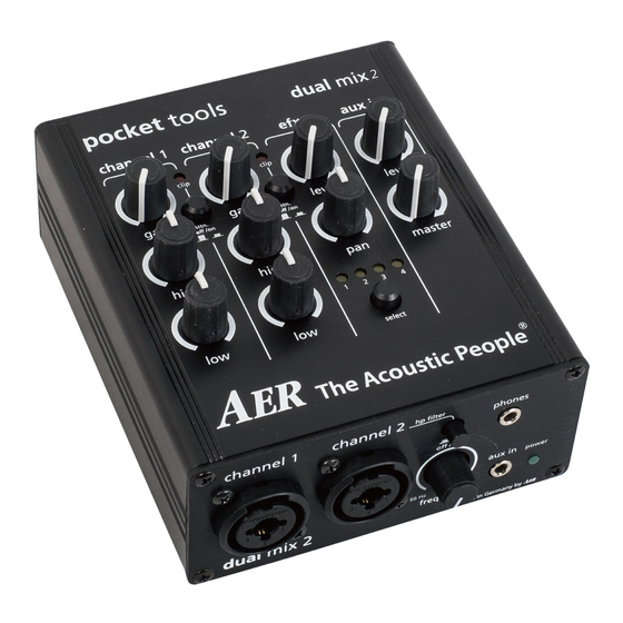 AER dual mix 2 Bedienungsanleitung