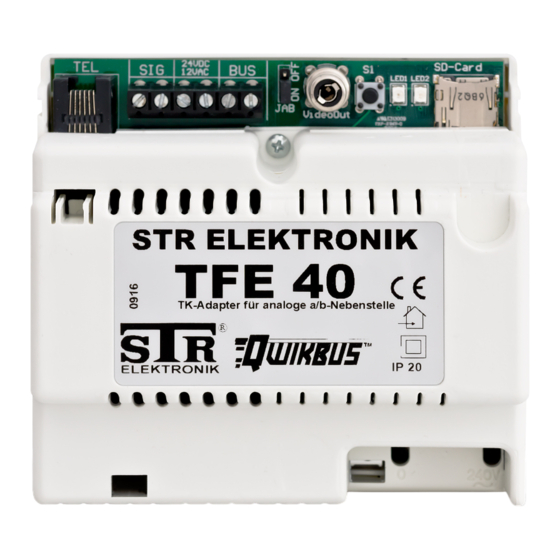 STR Electronik TFE40 Betriebsanleitung