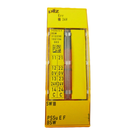 Pilz PSSu E F BSW Bedienungsanleitung
