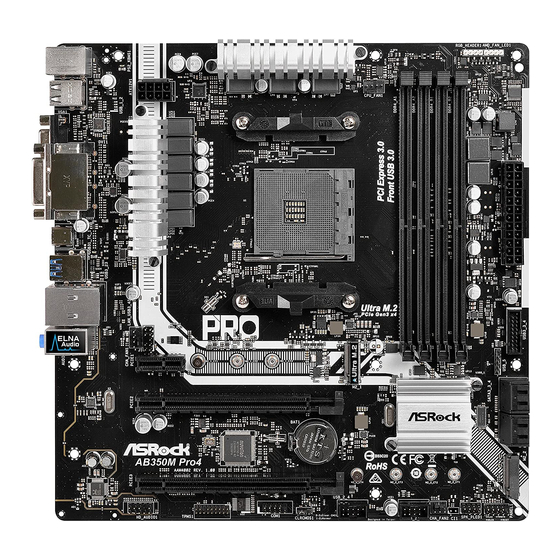 ASROCK AB350M Pro4 Schnellinstallationsanleitung