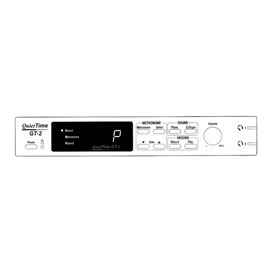 PianoDisc QuietTime GT-2 S Bedienungsanleitung