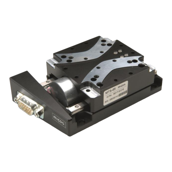 PI Micos MTS-65 Handbücher