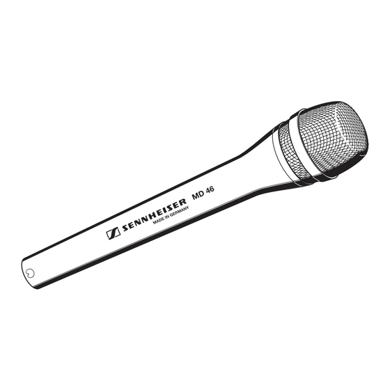 Sennheiser MD 46 Gebrauchsanleitung