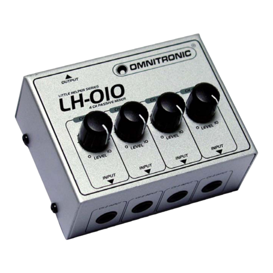 Omnitronic LH-010 Bedienungsanleitung