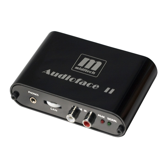 Miditech Audioface II Bedienungsanleitung