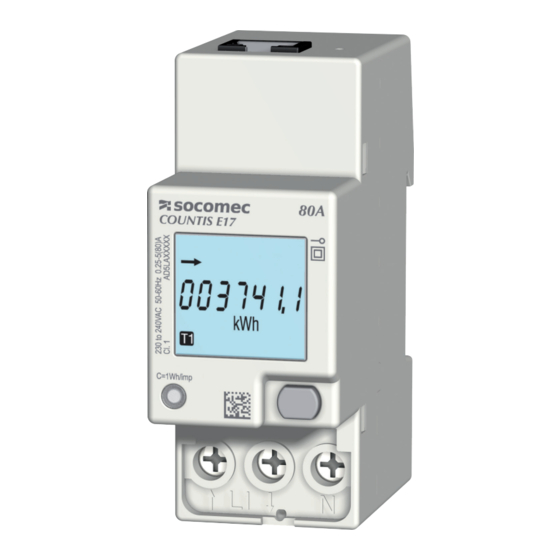 socomec COUNTIS E17 Bedienungsanleitung