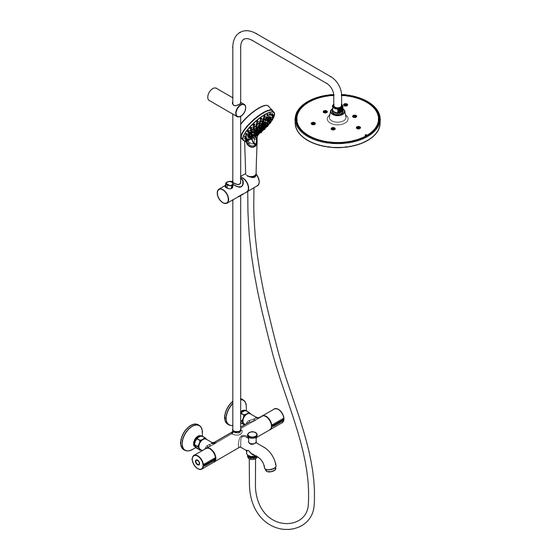 HANSGROHE Vernis Blend Showerpipe 200 1jet 26274000 Gebrauchsanleitung, Montageanleitung