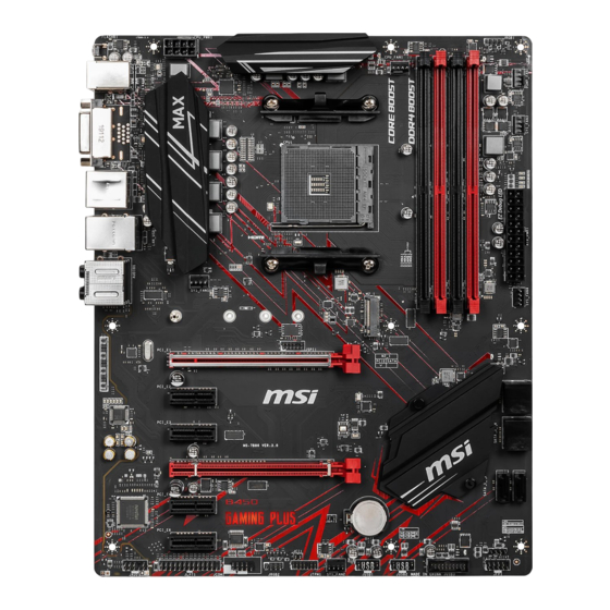 MSI B450 GAMING PLUS Kurzanleitung