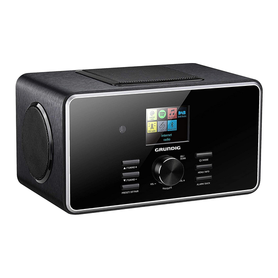 Grundig DTR 6000 2.1 BT DAB+ WEB Bedienungsanleitung