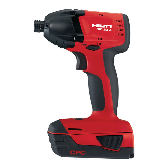 Hilti SID 14-A Bedienungsanleitung