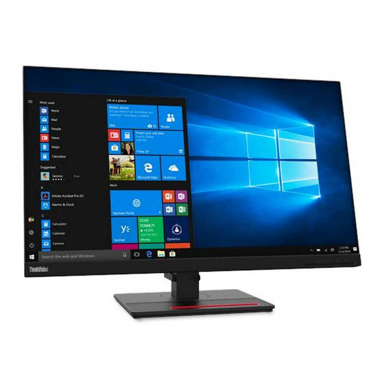 Lenovo ThinkVision T27q-20 Bedienungsanleitung