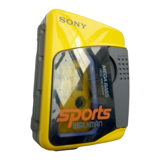 Sony Sport WalkmanWM-ES392 Bedienungsanleitung