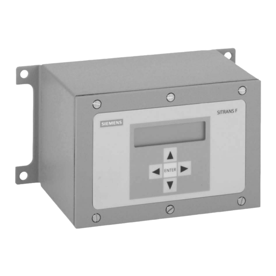 Siemens SITRANS F FUS1020 IP65 NEMA 4 Schnellstart