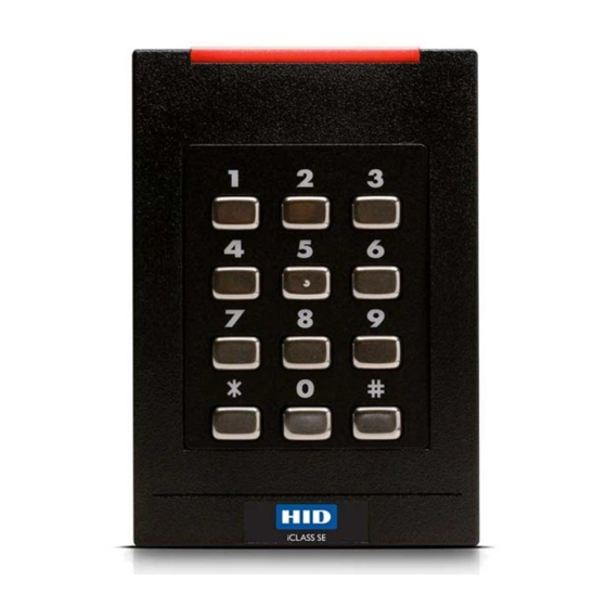 Assa Abloy iCLASS SE RK40 Installation