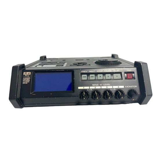 Roland EDIROL R-4 Pro Handbuch