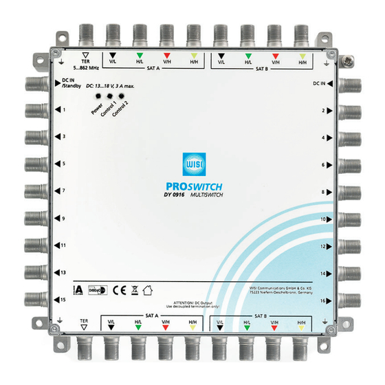 Wisi PROSWITCH DY 0908 Betriebsanleitung