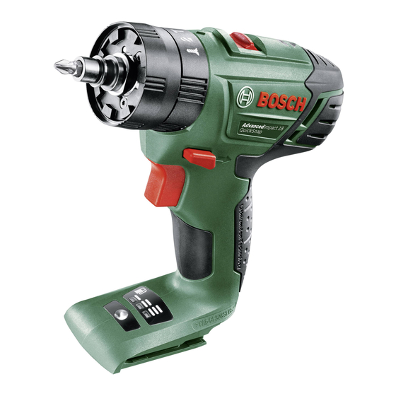 Bosch AdvancedImpact 18 QuickSnap Originalbetriebsanleitung
