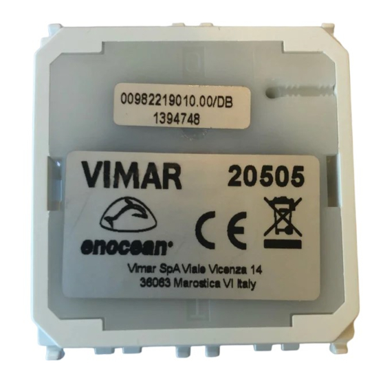 Vimar 20505 Handbuch