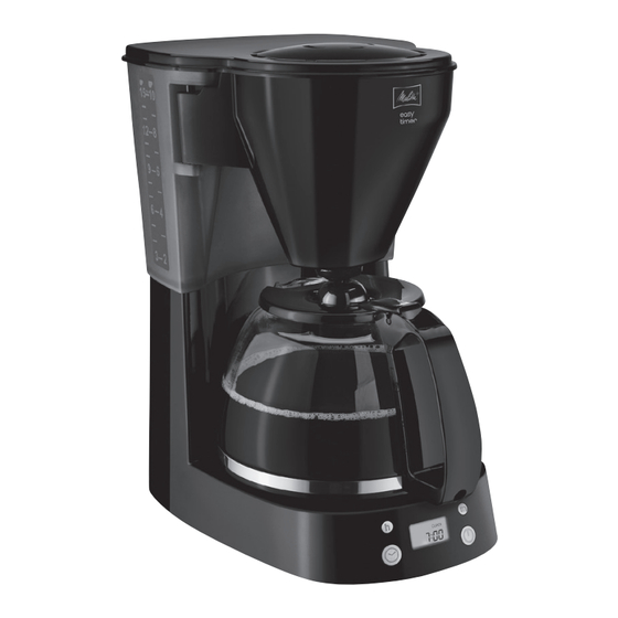 Melitta Easy Timer Gebrauchsanleitung
