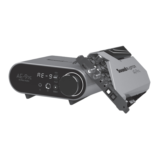 Creative SoundBlaster AE-9PE Bedienungsanleitung
