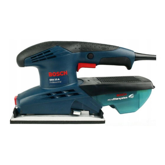 Bosch GSS 23 A Professional Originalbetriebsanleitung