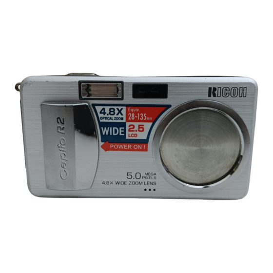 Ricoh Caplio R2 Benutzerhandbuch