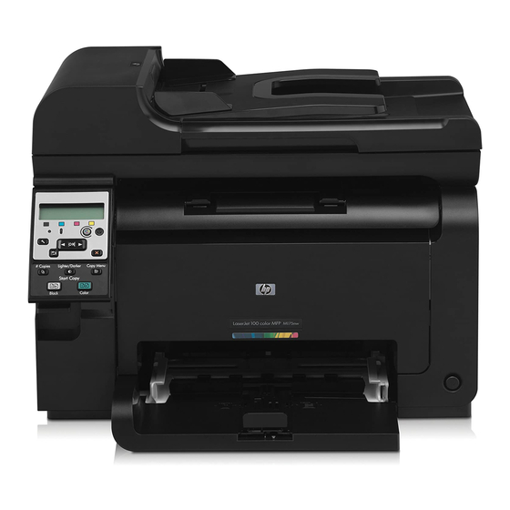 HP LASERJET PRO 100 COLOR MFP M175 Installationshandbuch