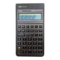 Hewlett-Packard RPN HP-42S Benutzerhandbuch