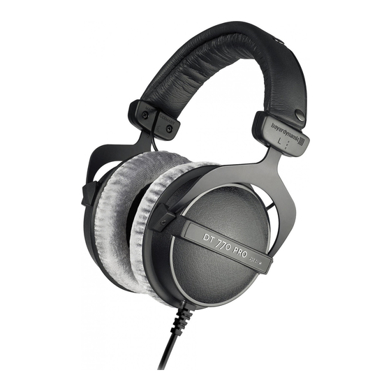 Beyerdynamic DT 770 PRO X LIMITED EDITION Bedienungsanleitung