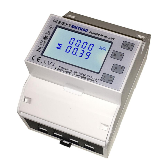 B+G E-Tech EASTRON SDM630 Modbus V2/MID Original Montage- Und Gebrauchsanleitung