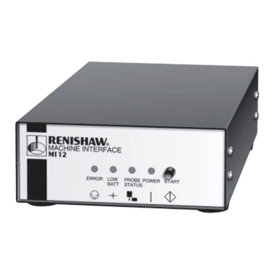 Renishaw MI 12 Installations- Und Anwenderhandbuch