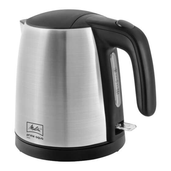 Melitta Prime Aqua mini Bedienungsanleitung