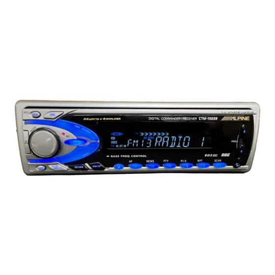 Alpine CTM-1503R Bedienungsanleitung