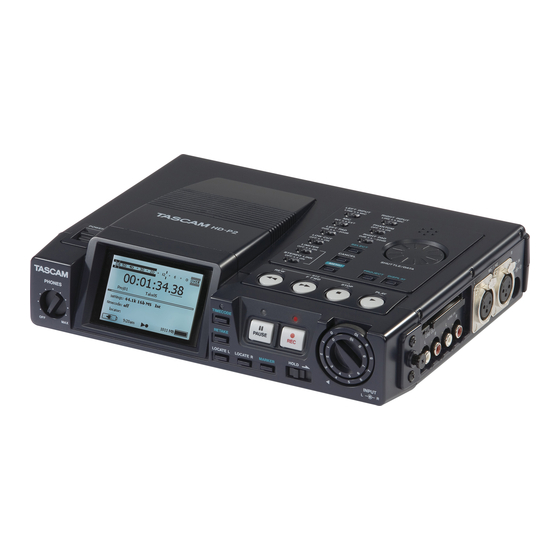 Tascam HD-P2 Benutzerhandbuch