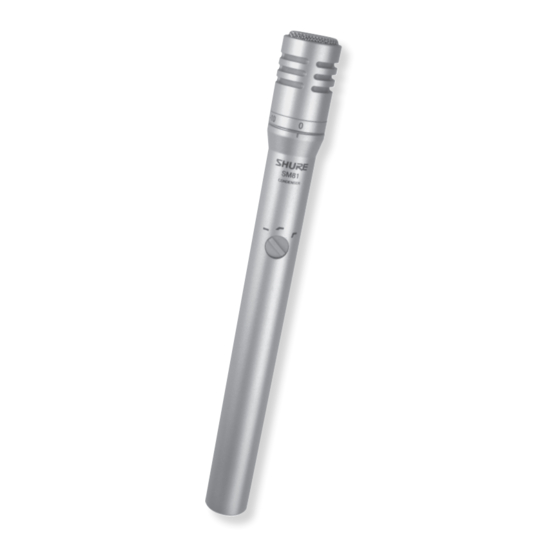Shure SM81 Handbuch
