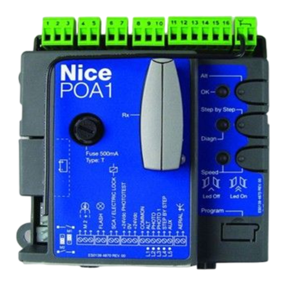 Nice POA1 Anweisungen Und Hinweise Für Den Installateur