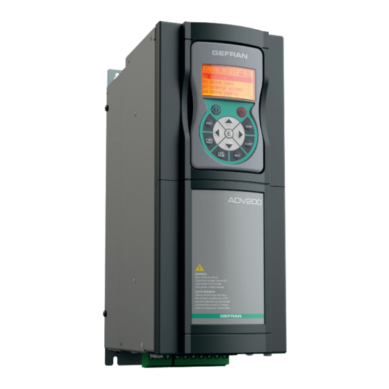 gefran ADV200-...-6 Serie Schnellanleitung Zur Installation
