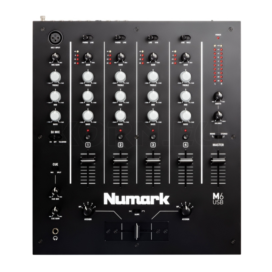 Numark M6 USB Kurzanleitung