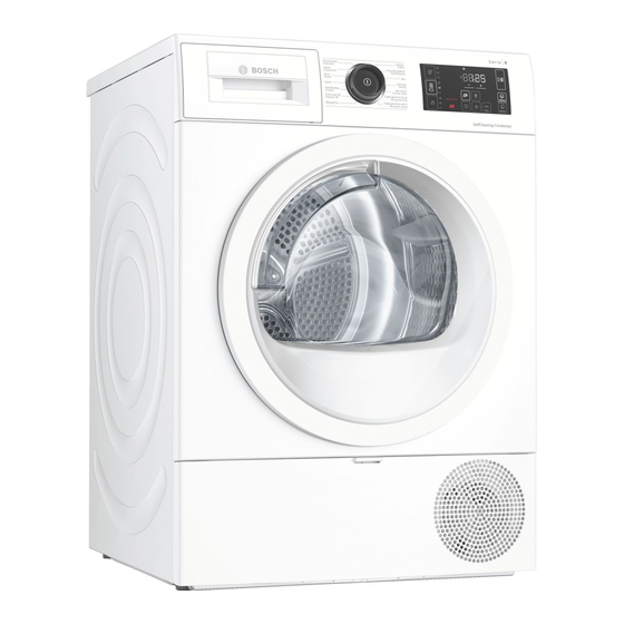 Bosch WTU87E0FG Gebrauchs- Und Aufstellanleitung