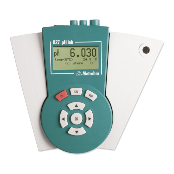 Metrohm 826 pH mobile Handbuch