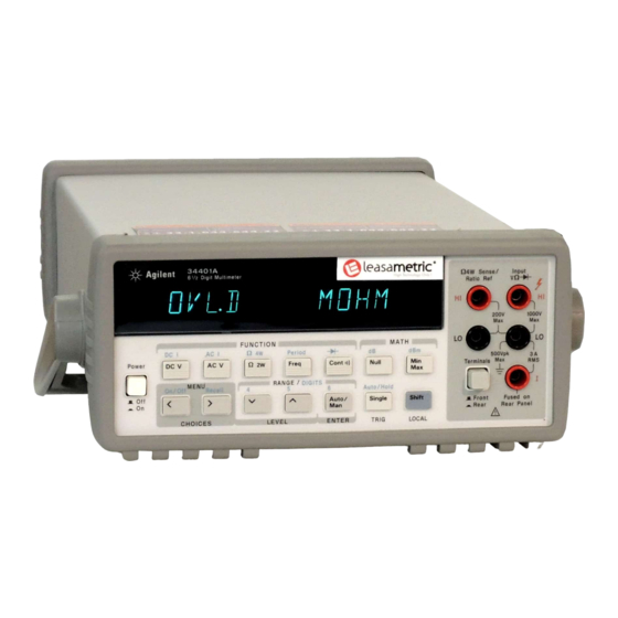 Agilent 34401A Handbücher